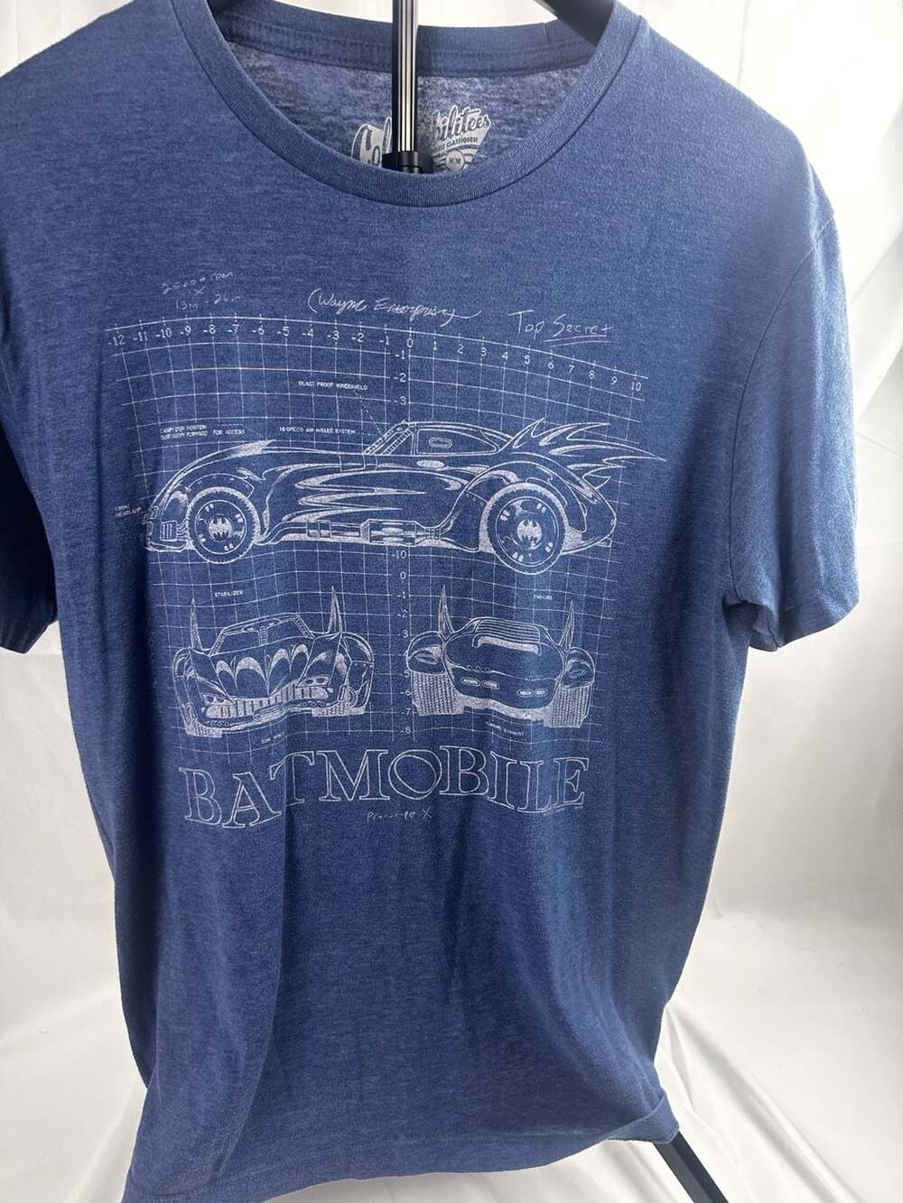 Old Navy Collectabilites Batman Batmobile Blueprint T-Shirt